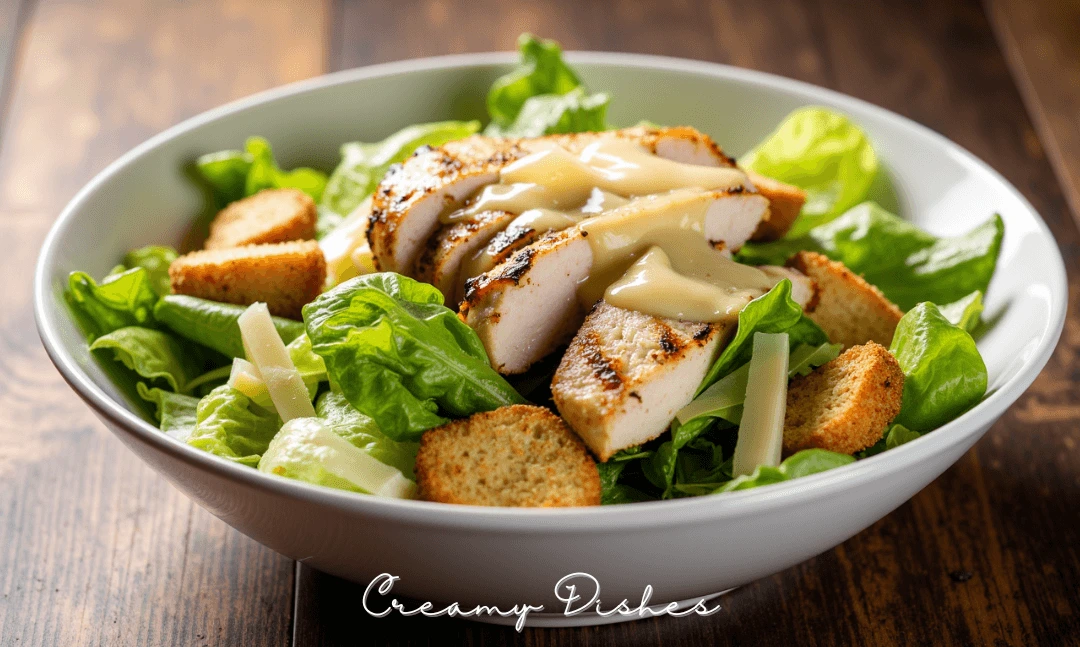 Classic Chicken Caesar Salad with Grilled Chicken and Parmesan