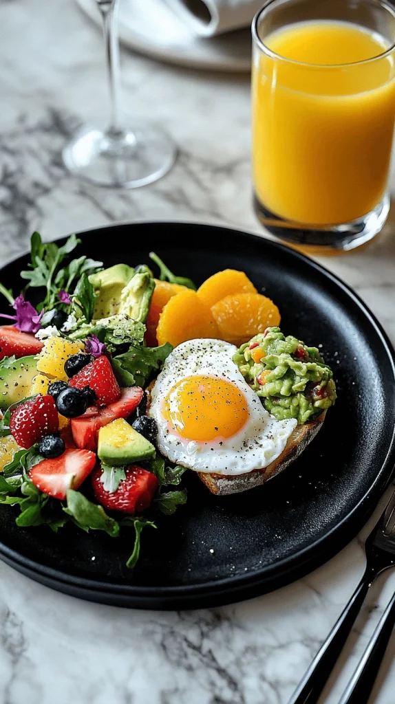 Delicious breakfast plate with eggs, toast, and fresh fruit.