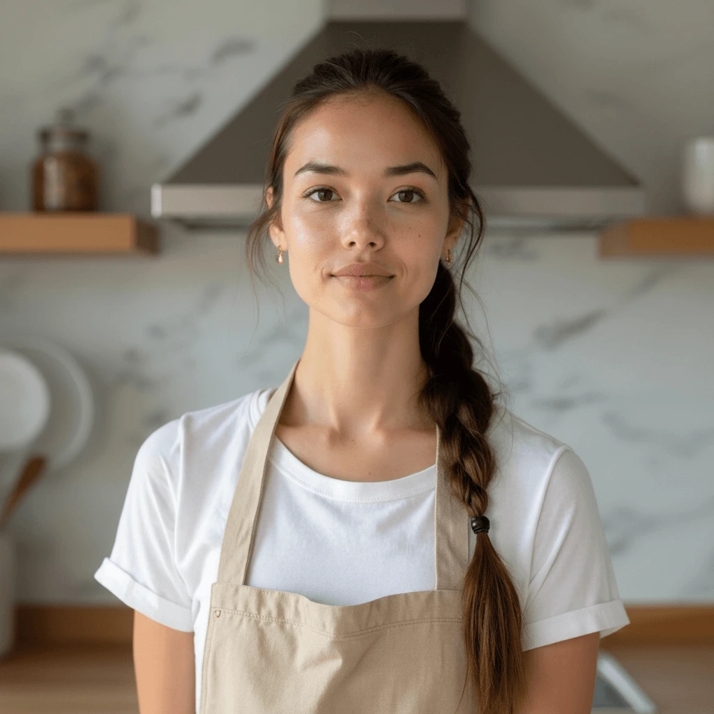 Portrait of Claire, food blogger and founder of CreamyDishes.com